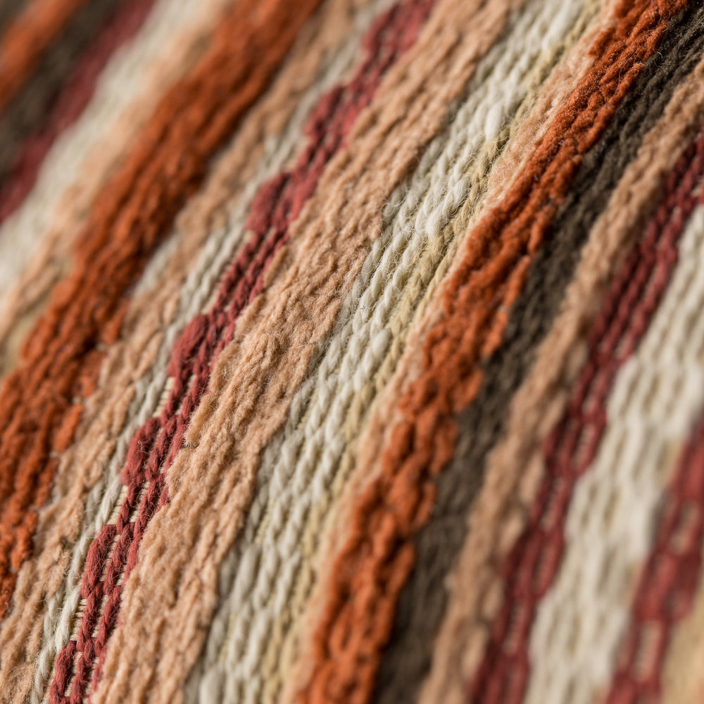 Lush Velvet Spice Stripe Outdoor Pillow