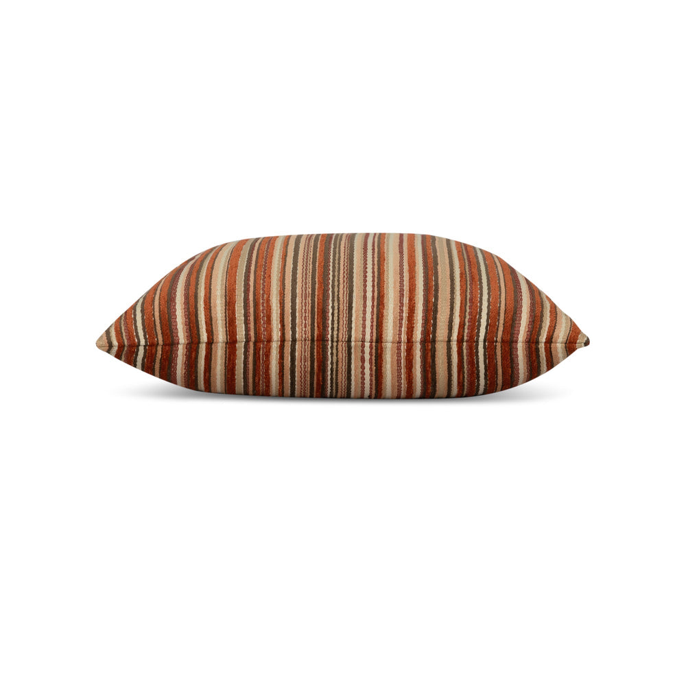 Lush Velvet Spice Stripe Outdoor Pillow