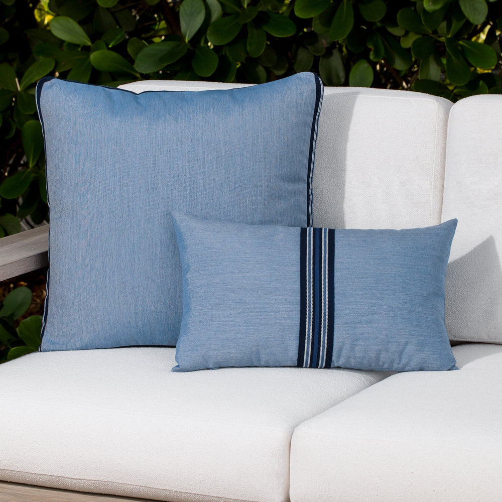 Ocean Banded Box Pillow