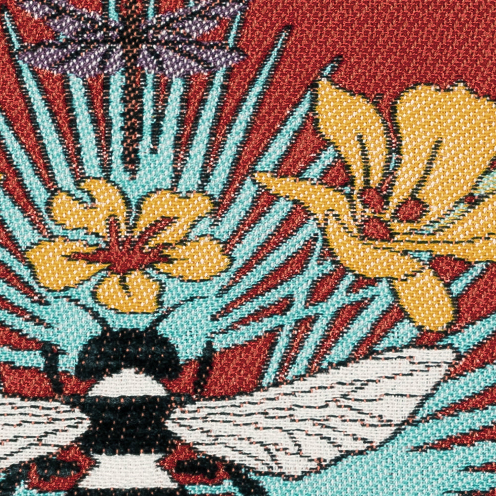 Tropical Bee Outdoor Pillow