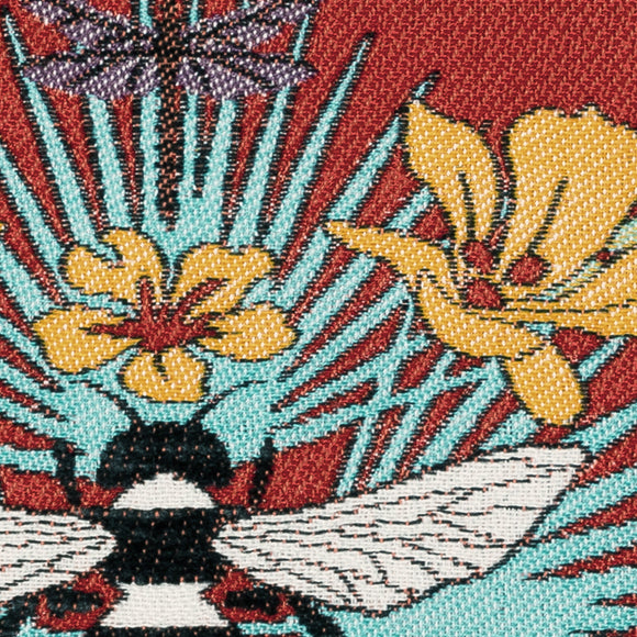 Tropical Bee Outdoor Pillow