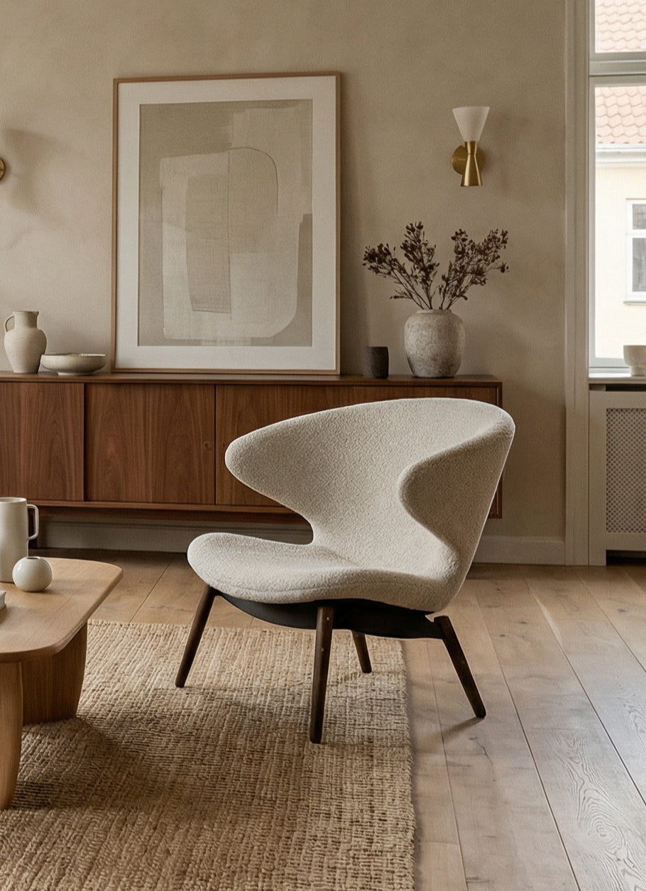 Ella Lounge Chair with Wood Legs