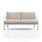Navy Outdoor 2-Seater Sofa  option White Grey Powder Coated