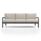 Navy Outdoor 3-Seater Sofa  option Black Powder Coated