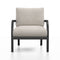 Navy Outdoor Lounge Armchair  option Black Powder Coated