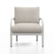 Navy Outdoor Lounge Armchair  option White Grey Powder Coated