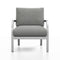Navy Outdoor Lounge Armchair  option Kvadrat Hero Heather 143