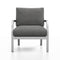 Navy Outdoor Lounge Armchair  option Sunbrella Heritage Slate