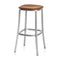 1 Inch Upholstered Bar and Counter Stool  option Hand Brushed Aluminum