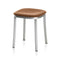 1 Inch Upholstered Low Stool  option Hand Brushed Aluminum