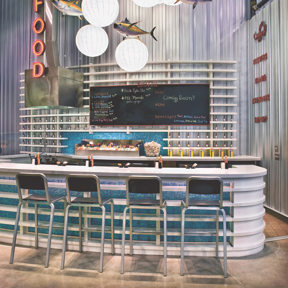 1951 Bar and Counter Stool with Metal Seat