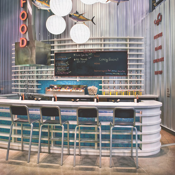 1951 Bar and Counter Stool with Metal Seat