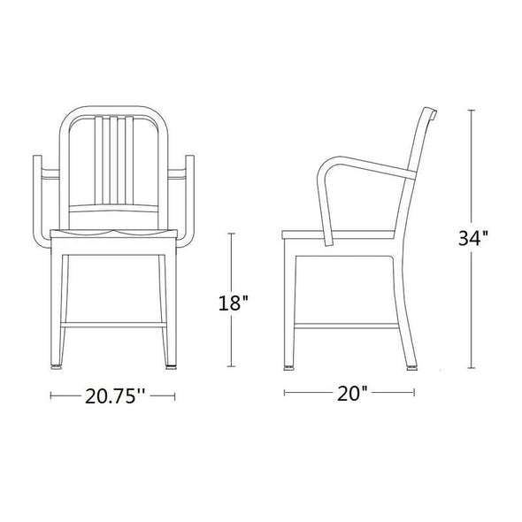 Navy Armchair
