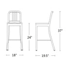 Navy Bar and Counter Stool