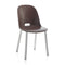 Alfi Aluminum High Back Chair  option Dark Brown