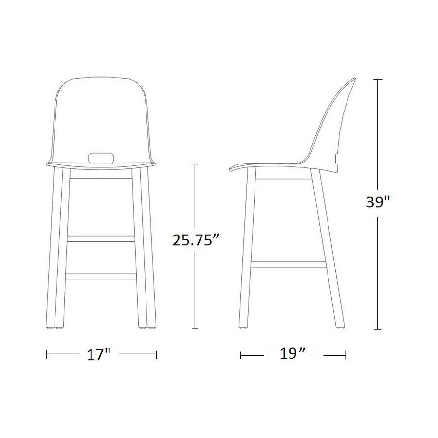 Alfi High Back Bar and Counter Stool