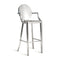 Kong Bar and Counter Stool with Arms  option Polished Aluminum