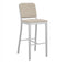 Navy Officer Outdoor Bar and Counter Stool  option Sunbrella Heritage Papyrus