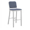 Navy Officer Outdoor Bar and Counter Stool  option Sunbrella Heritage Sky