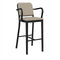 Navy Officer Bar and Counter Stool with Arms  option Black Powder Coated
