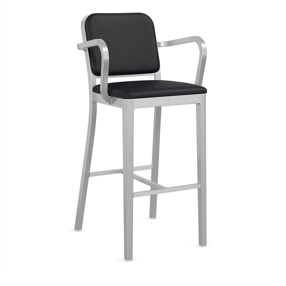 Navy Officer Bar and Counter Stool with Arms