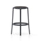 On & On Upholstered Bar and Counter Stool  option Black / Kvadrat Steelcut Trio 0383