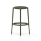On & On Upholstered Bar and Counter Stool  option Green / Kvadrat Steelcut Trio 0946