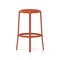 On & On Upholstered Bar and Counter Stool  option Orange / Kvadrat Steelcut Trio 0533