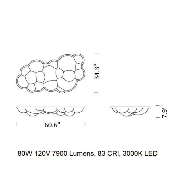 Nuvola Wall / Ceiling Light