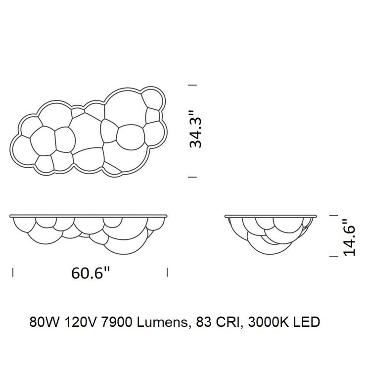 Nuvola Wall / Ceiling Light