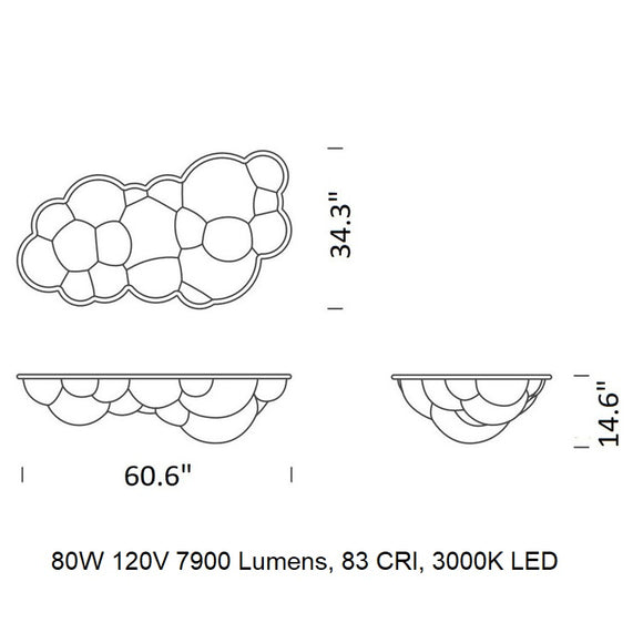Nuvola Wall / Ceiling Light