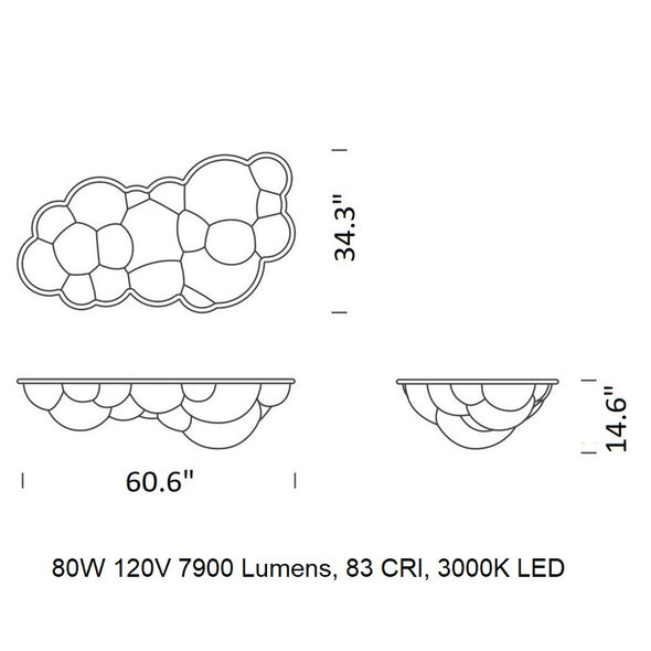 Nuvola Wall / Ceiling Light