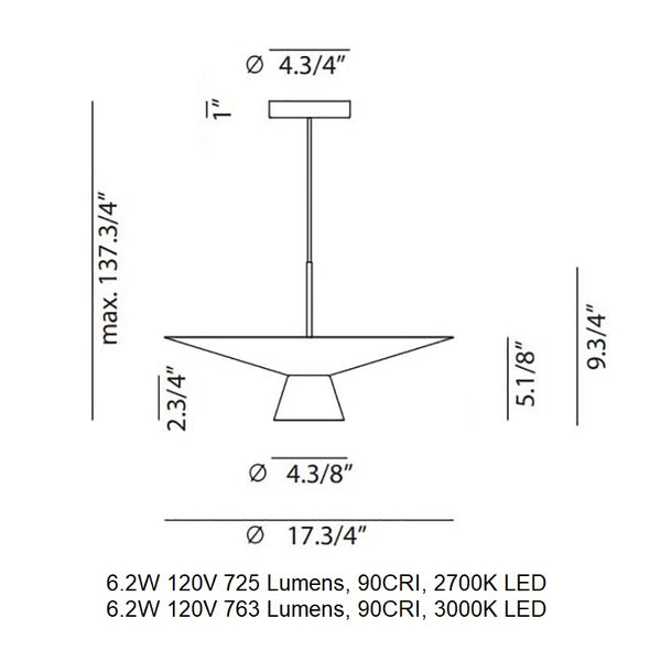Belt 4145SG LED Pendant Light