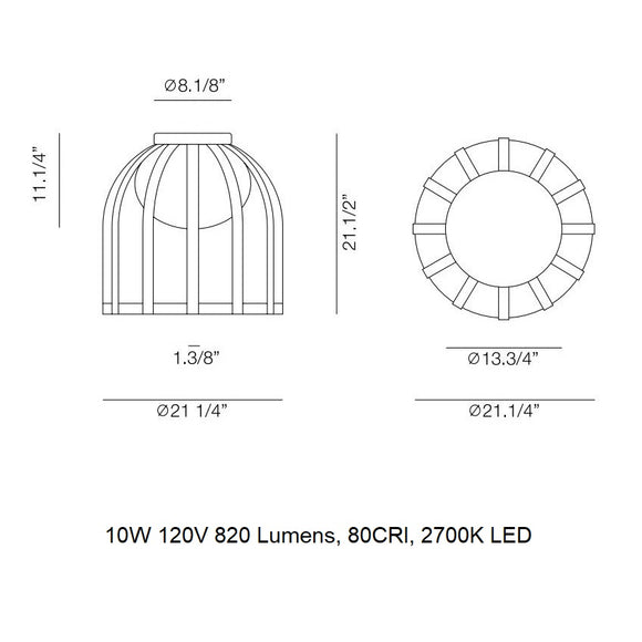 Bols Outdoor Flush Mount