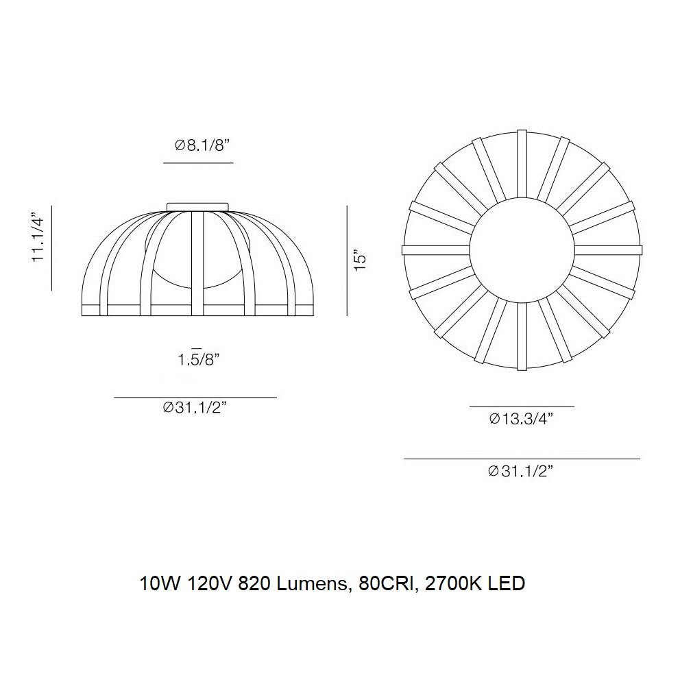 Bols Outdoor Flush Mount