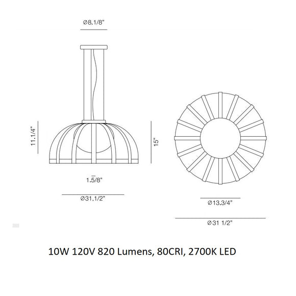 Bols Outdoor Pendant Light
