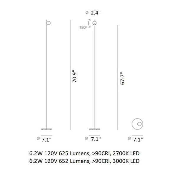 Compass LED Floor Lamp