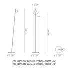 Compass LED Reading Floor Lamp