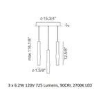 Flow 3-Light LED Pendant Light