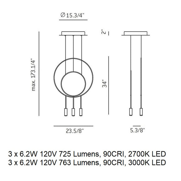 Revolta L73.1S1D Linear Pendant Light