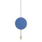 Revolta Pendant Light with Acoustic Panel  option Satin Gold / Blue