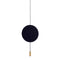 Revolta Pendant Light with Acoustic Panel  option Satin Gold / Matte Black
