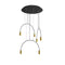 Volta Round Pendant Light  option Satin Gold / Matte Black
