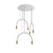 Volta Round Pendant Light  option Satin Gold / Satin White