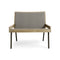 Allaperto Outdoor Lounge Armchair  option Pickled Teak with Cappuccino Canatex