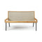 Allaperto Outdoor 2-Seater Sofa  option Natural Teak with Flat Rope Grey