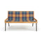 Allaperto Outdoor 2-Seater Sofa  option Natural Teak with Tartan Ethitex