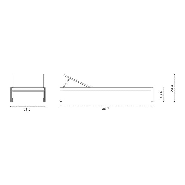 Allaperto Outdoor Sunbed