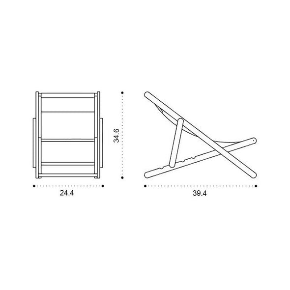 Elle Outdoor Adjustable Deck Chair