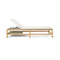 Grand Life Outdoor Sunbed  option Natural Teak with Light Grey Rope